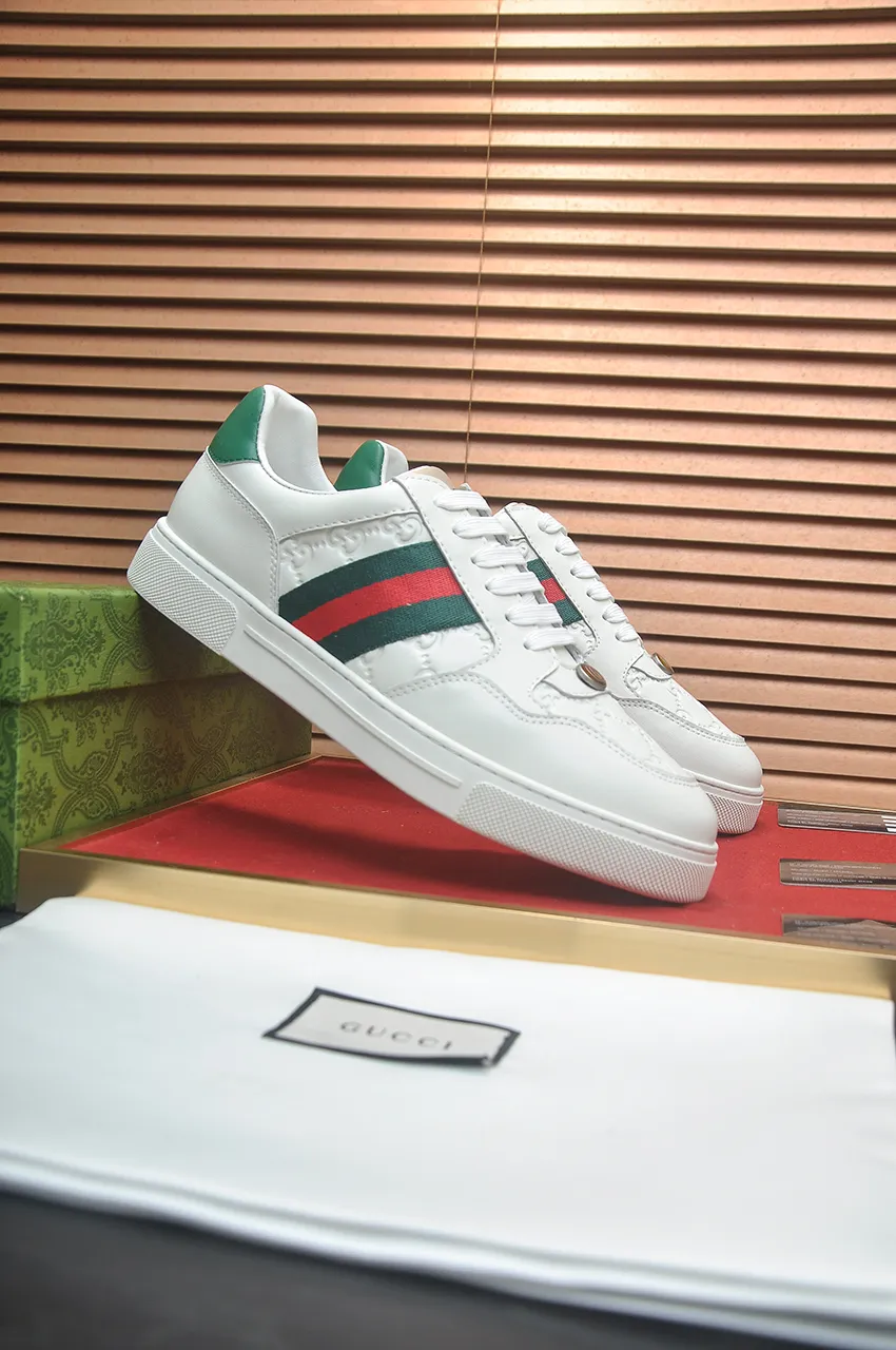 Men's men's shoes💰420💶[GUCCI Gucci] official website 1:1 men's sports shoes are now on the market, using original Gucci fabric + gluten lining, plus the official website original 1:1 comfortable outsole. Fashionable and versatile, super comfortable and breathable. 5 colors available, standard shoe size 38/45 (custom-made sizes 45 are non-refundable)